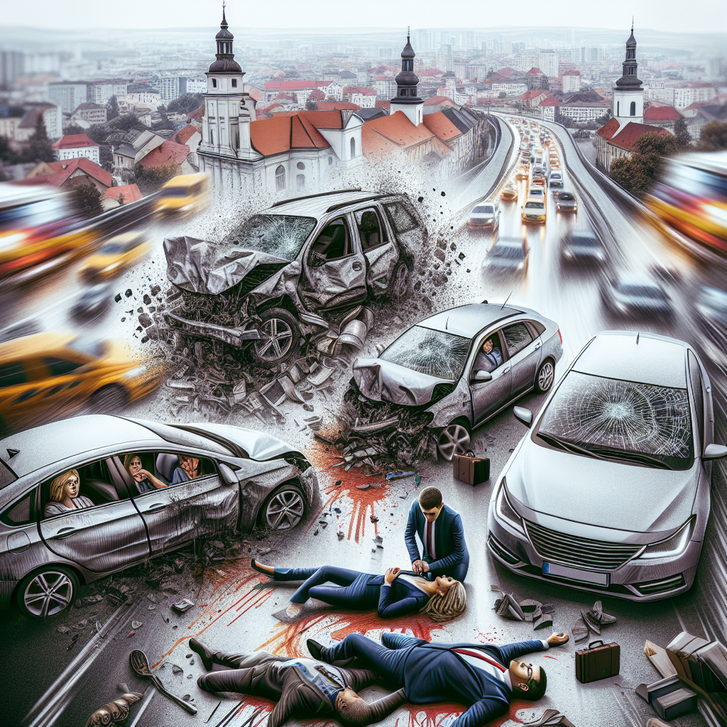 Accident grav in Alba Iulia 3 victime inclusiv un deputat. Patru masini distruse