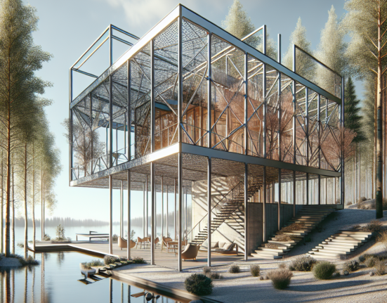 Casa de vacanta construita pe structura metalica