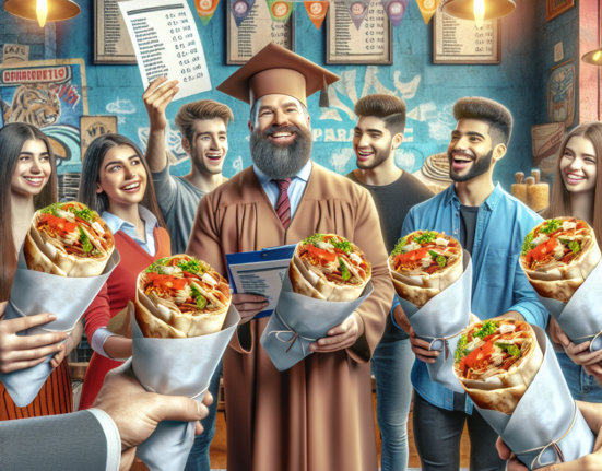 Shaorma gratuita pentru elevii cu note de 10 la BAC
