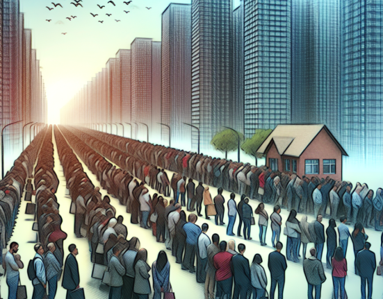 Sute de oameni la cozi pentru case ieftine