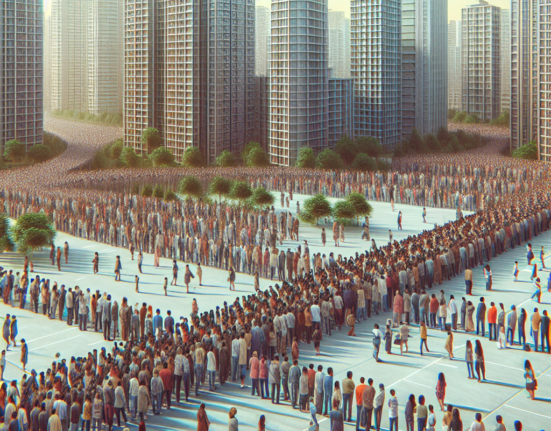 Sute de oameni s au asezat la coada pentru apartamente