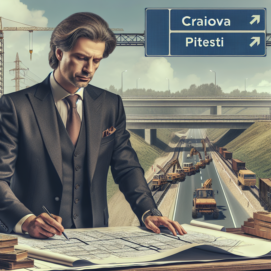 Nicolae Ciuca a verificat stadiul lucrarilor pe autostrada Craiova Pitesti