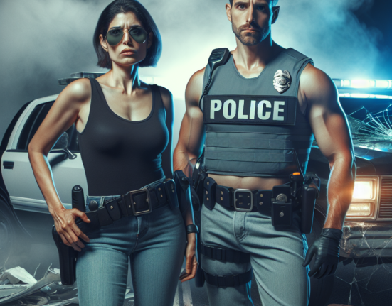 Politistii Catalina si Calin intervin la un accident rutier