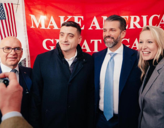 George Simion cu Donald Trump Jr la investirea lui Trump