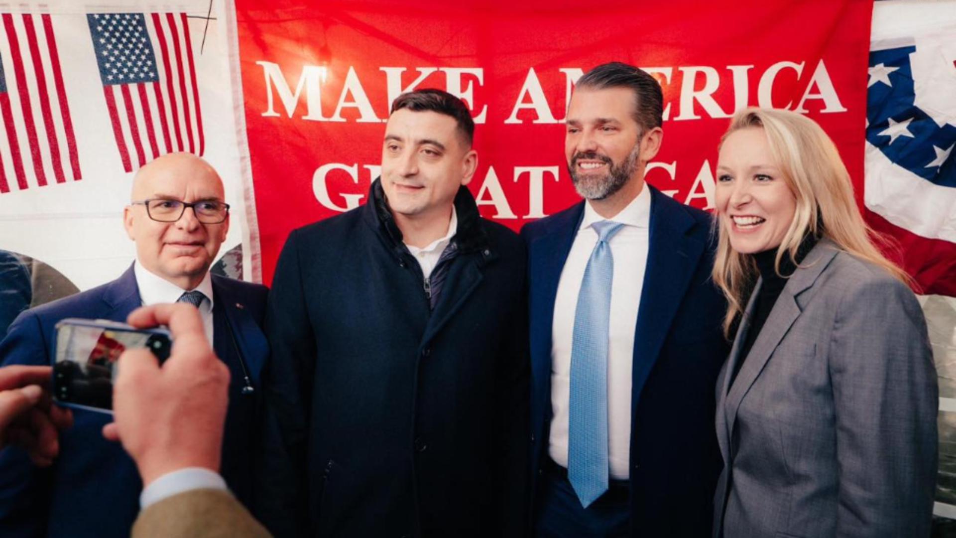 George Simion, cu Donald Trump Jr. la învestirea lui Trump 1 George Simion cu Donald Trump Jr la investirea lui Trump