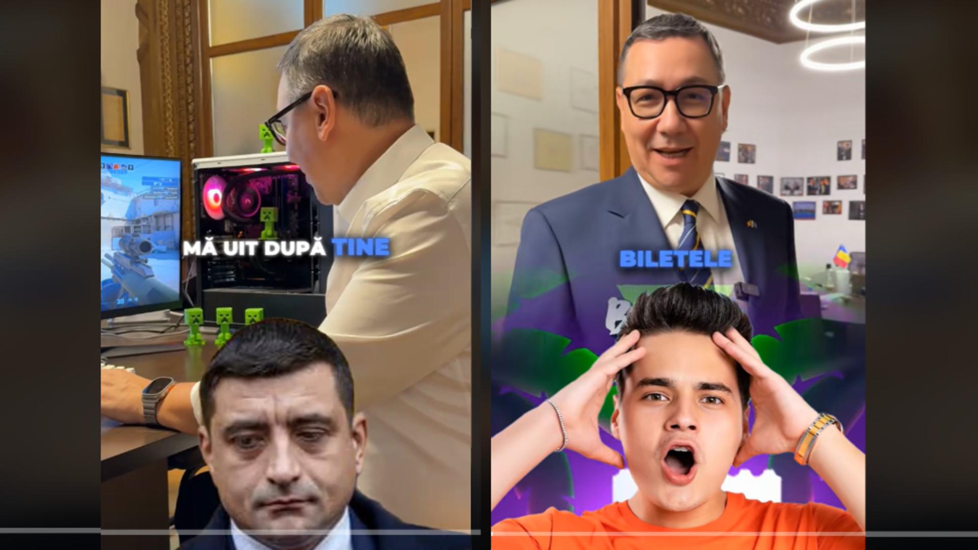 Ponta se filmeaza la fast food si il imita pe Selly