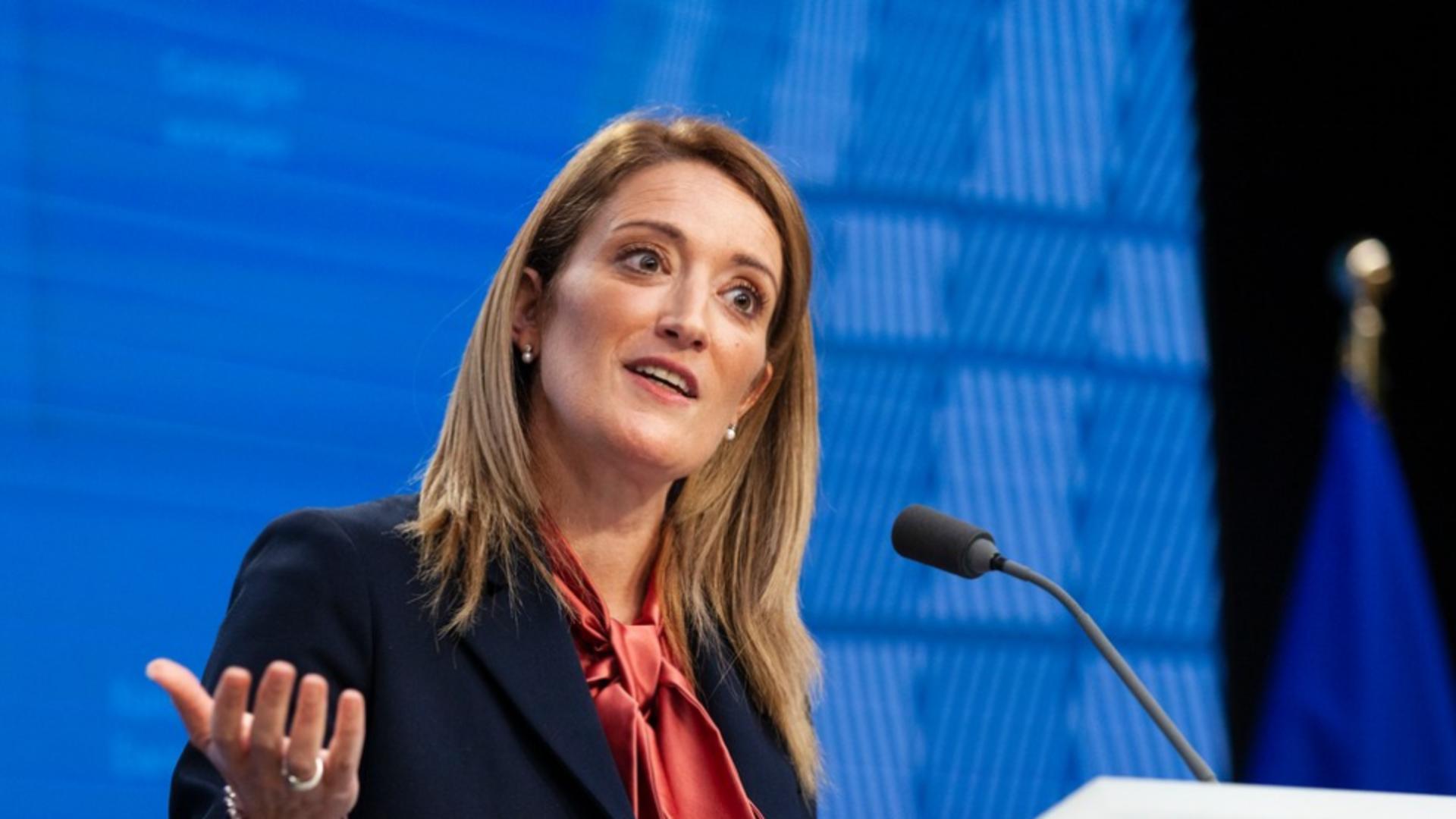 Roberta Metsola laureata a Premiului Timisoara pentru Valori Europene Presedinta Parlamentului European viziteaza Romania