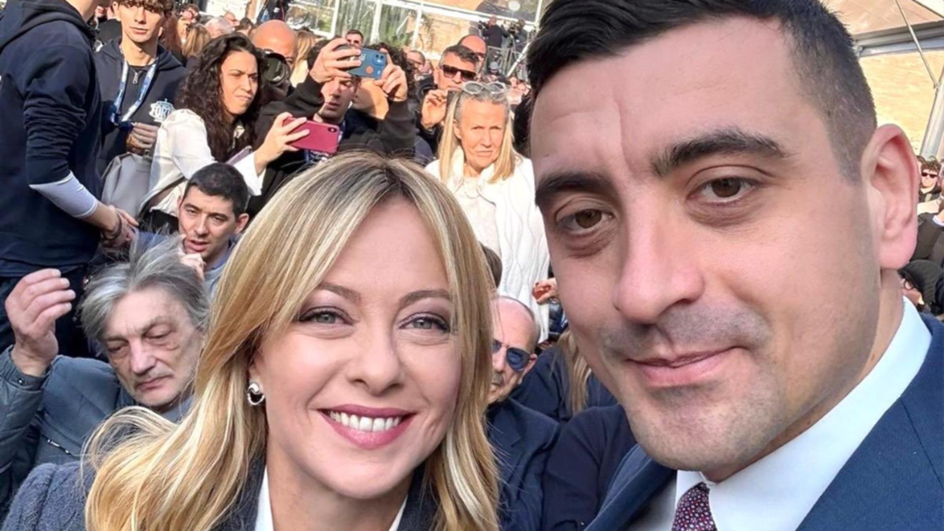 George Simion intalnire cu premierul Italiei Giorgia Meloni